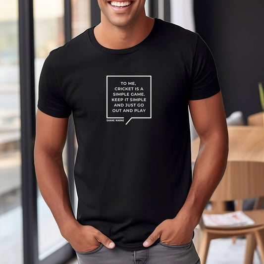 Shane Warne Cricket Quote T-Shirt / Shane Warne T-Shirt / Australian Cricket T-Shirt / I love Warnie T-Shirt / Front & Back Print Cricket