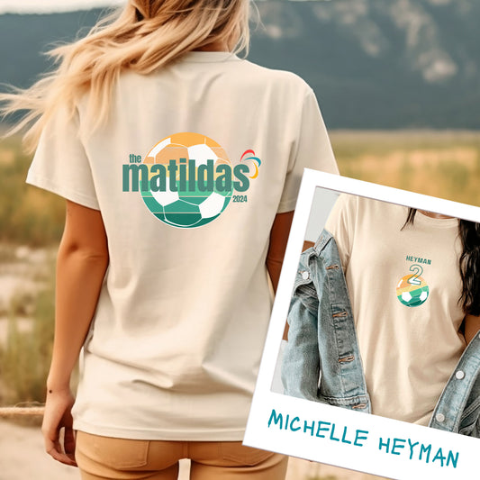 Michelle Heyman Matildas T-shirt 2024 Supporter tshirt Australian Women's football